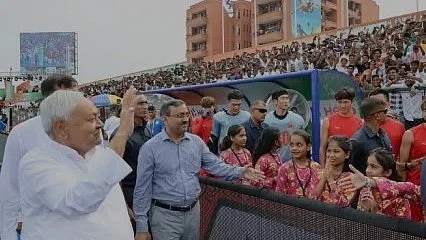 Bihar CM Nitish Kumar at the inauguration of the Asia Cup in Rajgir