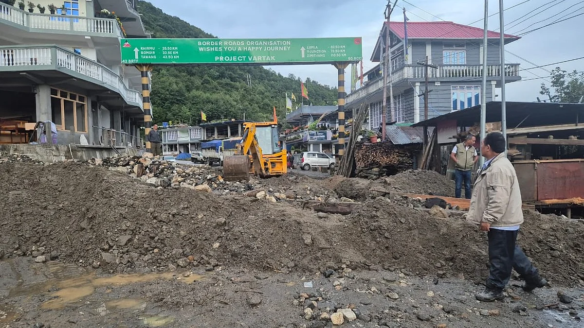 Traffic comes to a standstill as landslides block a key highway in Arunachal Pradesh
