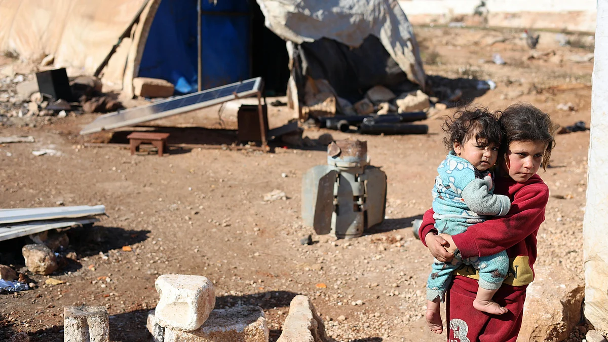 Children in Refugee Camp, Idlib, Syria.