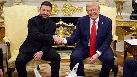 Volodymyr Zelenskyy with Donald Trump