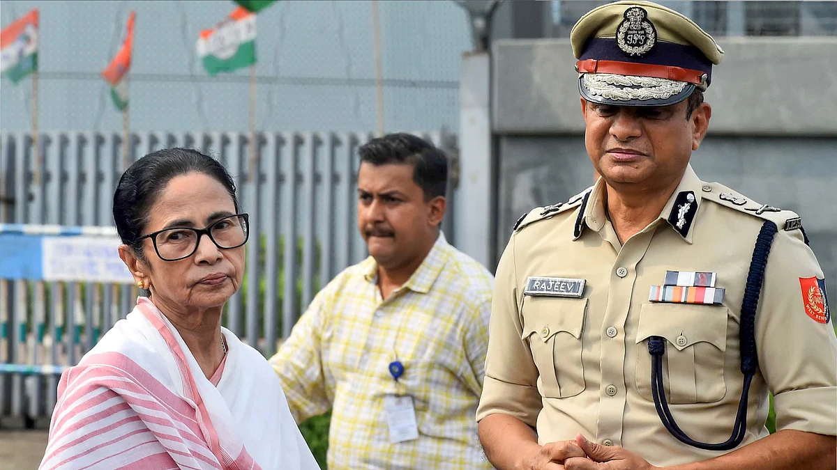 Mamata Banerjee at Kolkata airport on her way to North Bengal