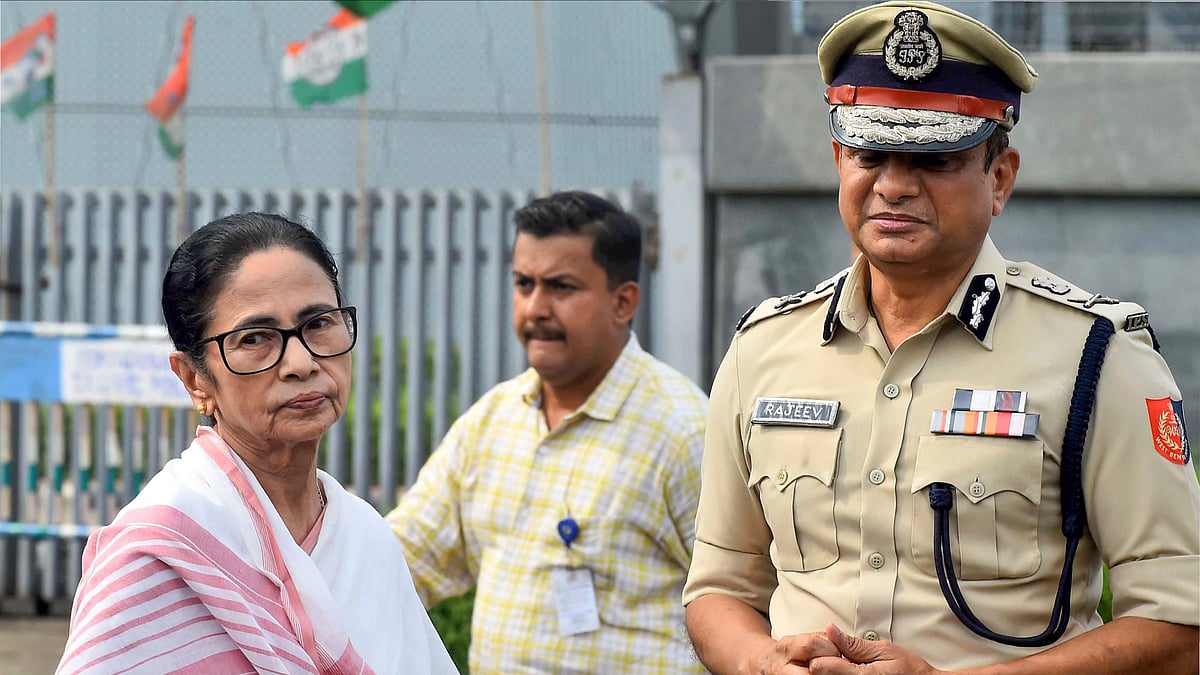 Mamata Banerjee at Kolkata airport on her way to North Bengal