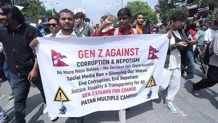 Nepali youth protest against ‘Corruption & Nepotism’