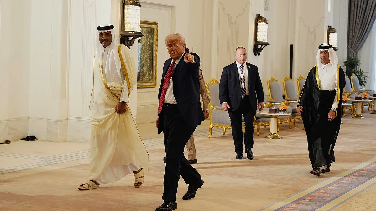 Donald Trump during his visit to Qatar in May 2025