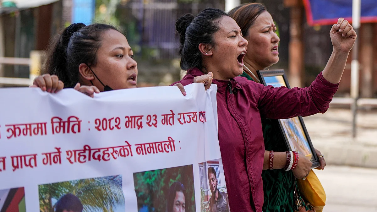 Families protest outside Nepal army HQ in Kathmandu