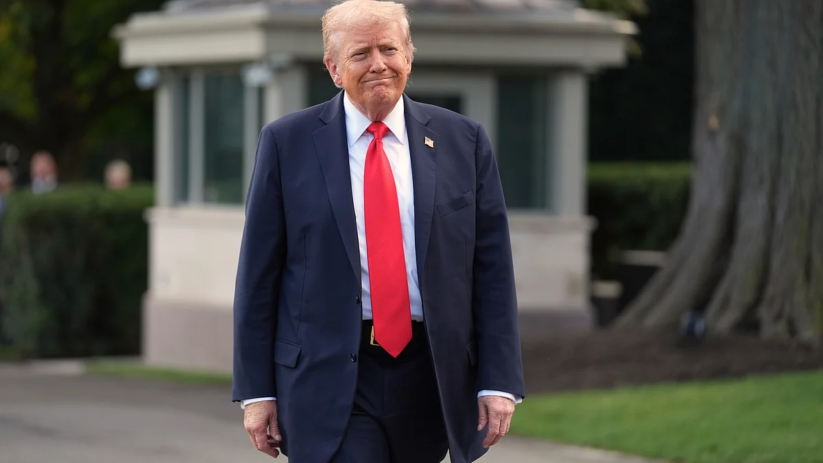 Donald Trump at White House on 11 September
