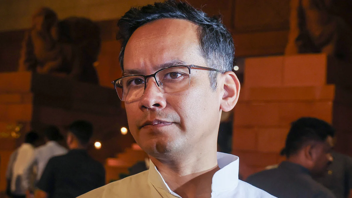 Gaurav Gogoi at Parliament House in New Delhi