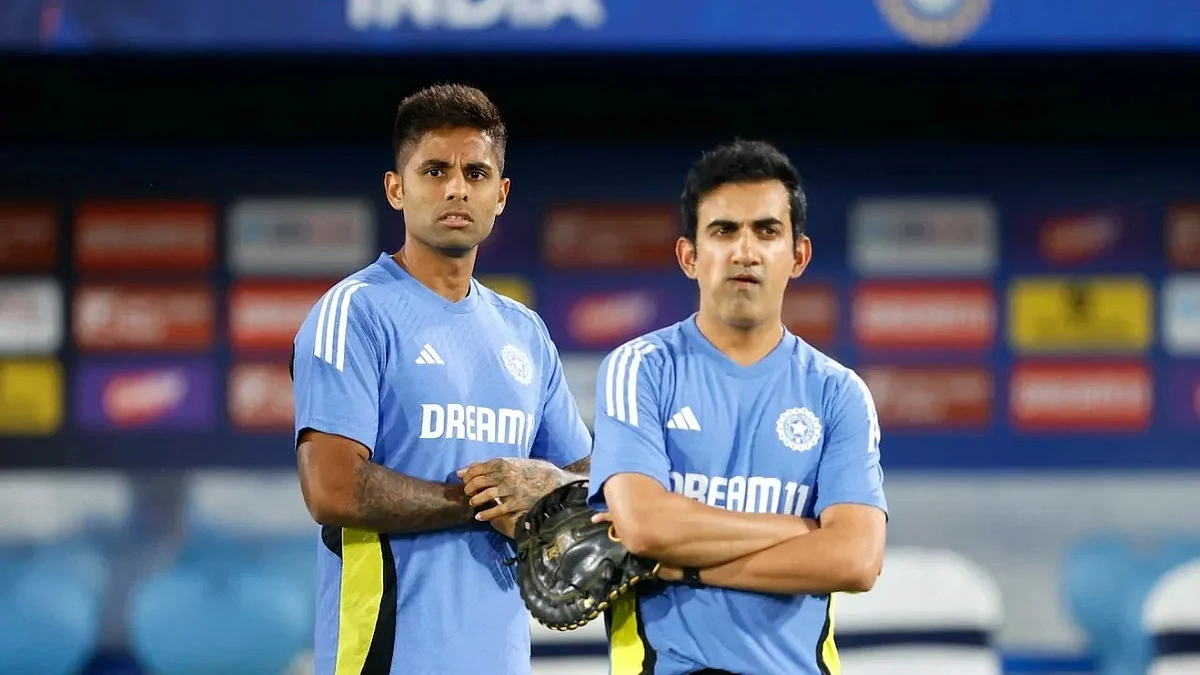 Captain Suryakumar Yadav (left) and head coach Gautam Gambhir.