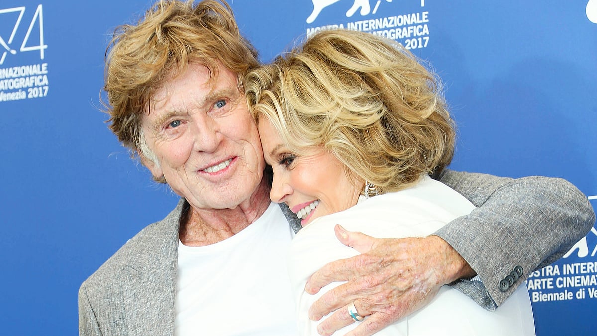 File photo of Robert Redford and Jane Fonda at a photo call at the Venice Film Festival in 2017
