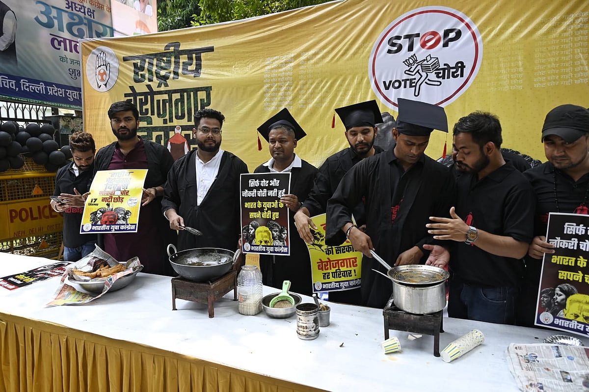 Annual 'National Unemployment Day' protest held on PM Modi's birthday
