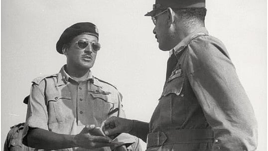 Maj-Gen. Chaudhuri (left) with Gen. Edroos