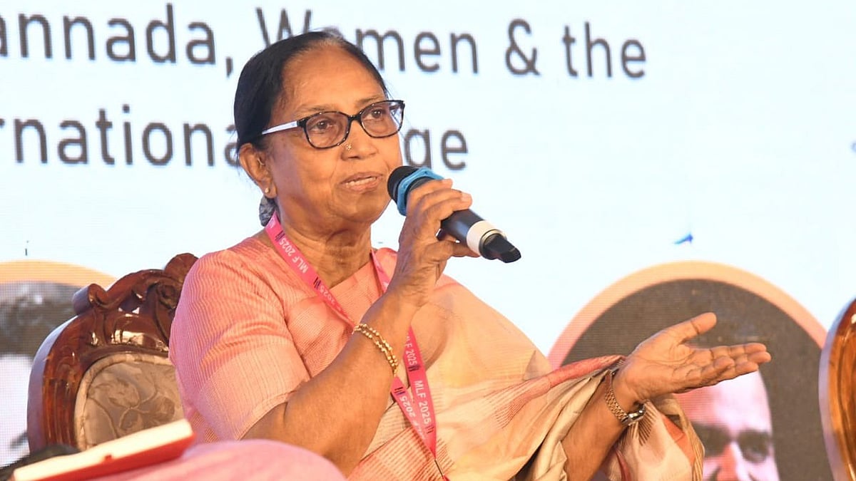 Banu Mushtaq during Mysuru Literature Festival 2025.