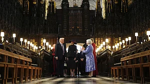 After royal pomp, Trump’s state visit turns to politics, meeting with Starmer