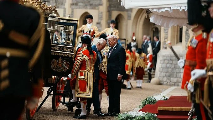 US President Donald Trump with King Charles of Britain