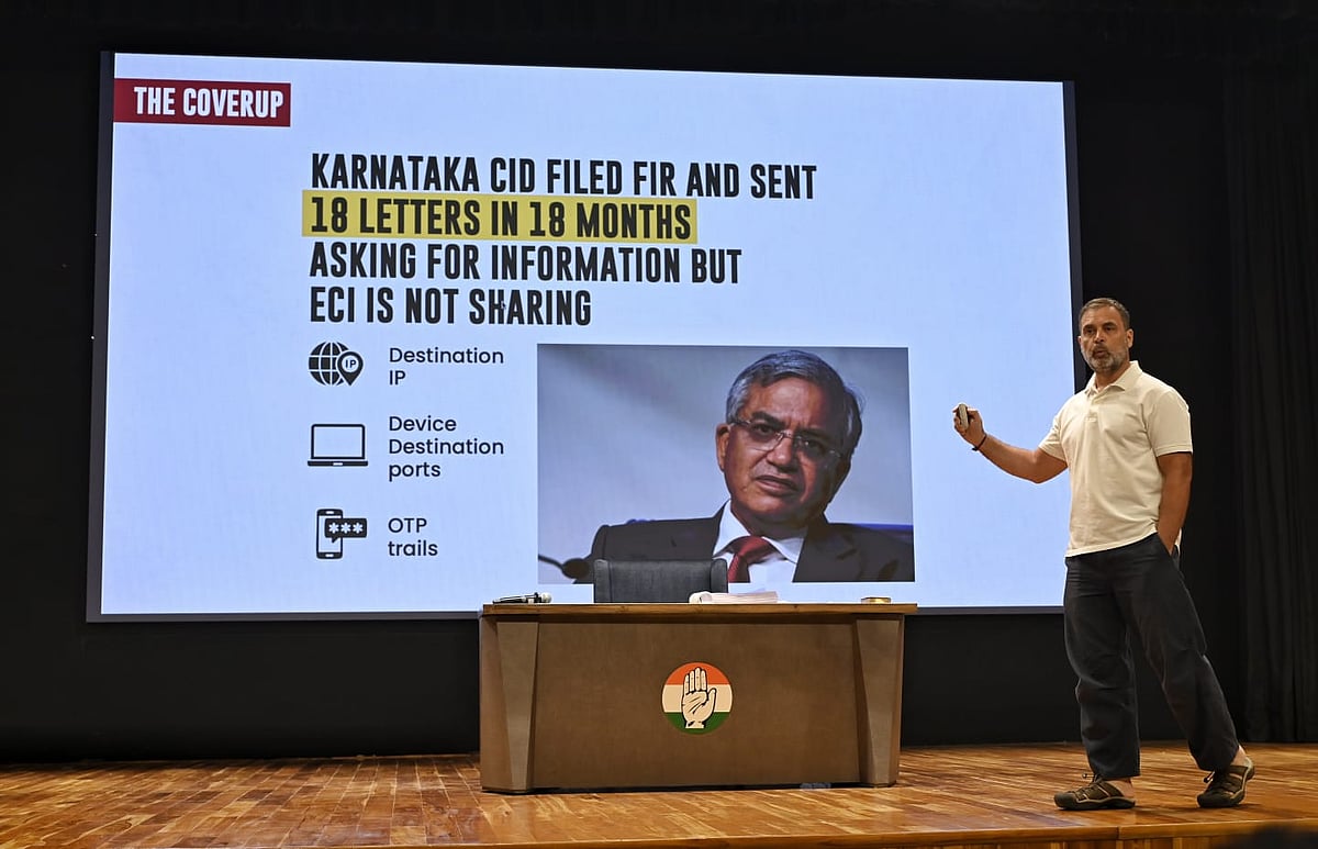 Karnataka CID’s 18 letter to ECI in 18 months ignored, claims LoP Rahul Gandhi