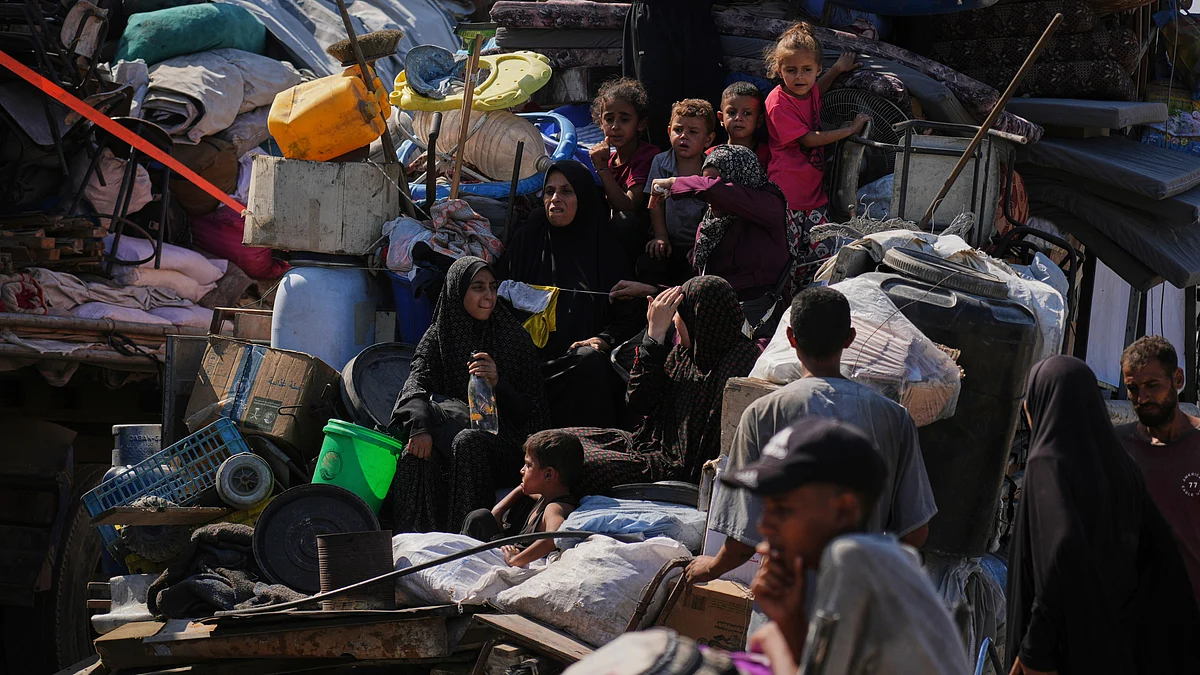 The children of families who are leaving Gaza City, who have the means and retain hope of finding safety