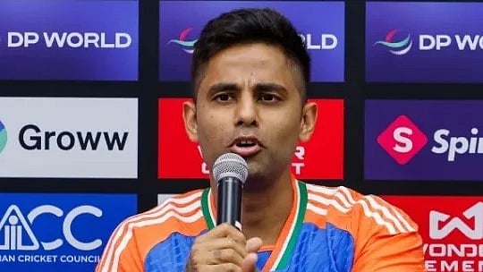 Suryakumar Yadav at the pre-match press conference