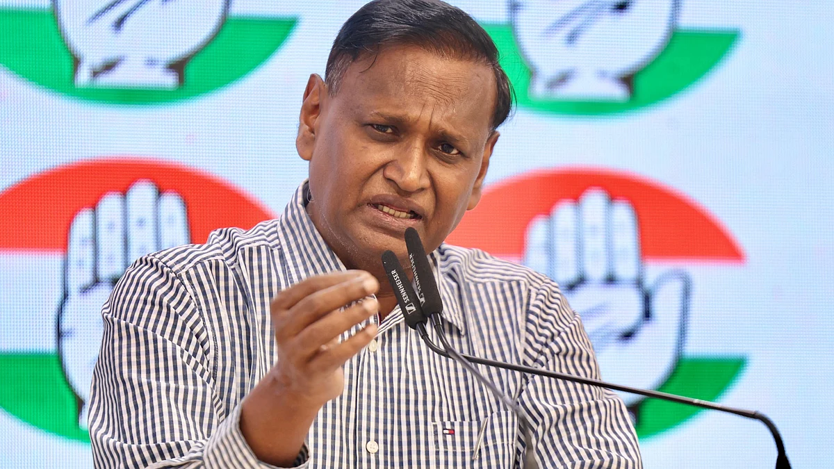 Udit Raj addresses a press conference at AICC Headquarter in New Delhi