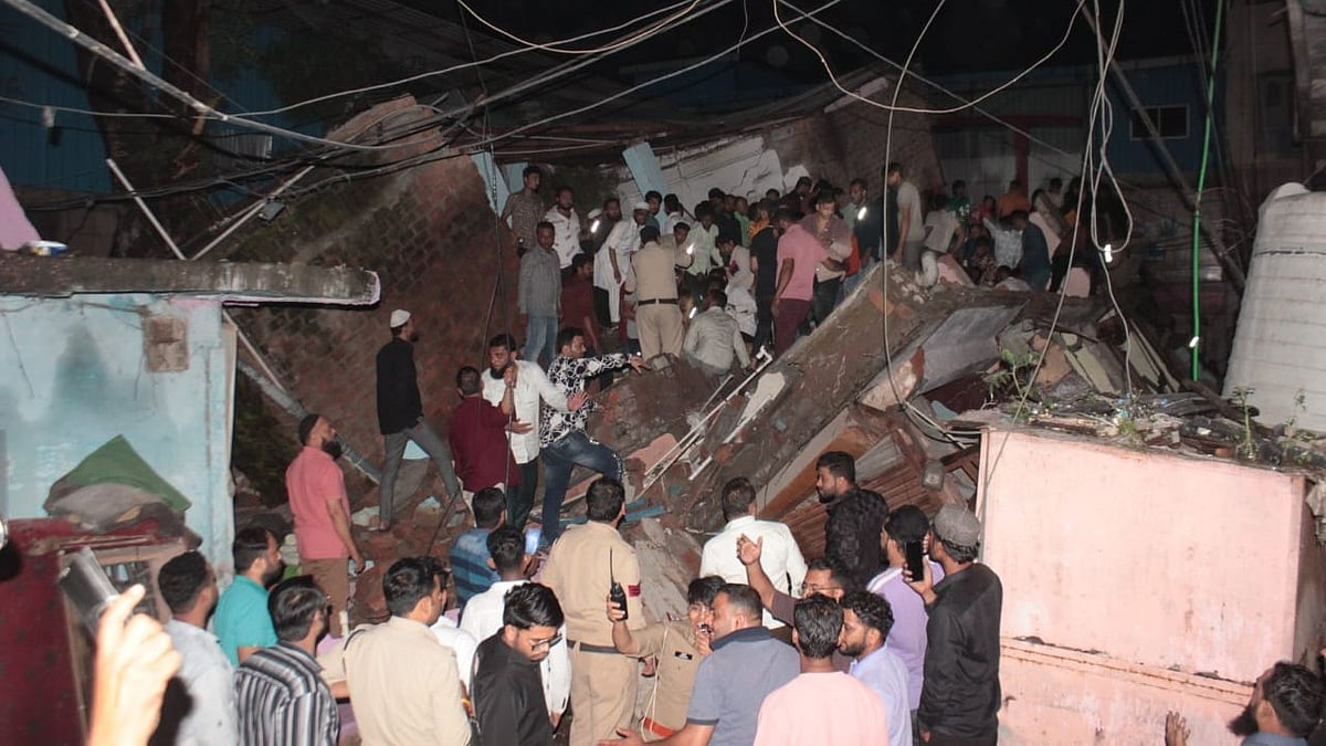 The Indore building collapse site