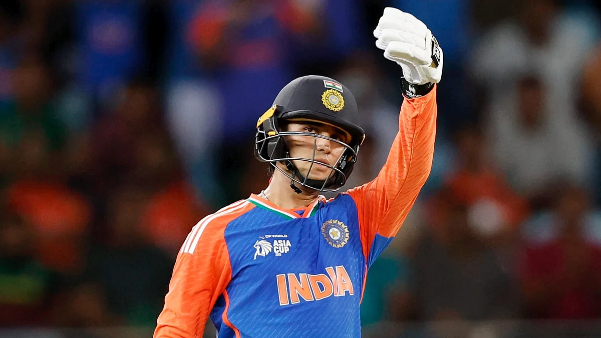 Abhishek Sharma during India-Bangladesh match in Dubai.