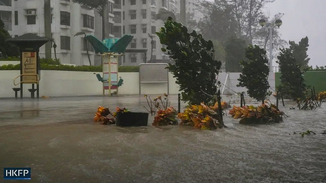 Flooding in Hong Kong from Ragasa