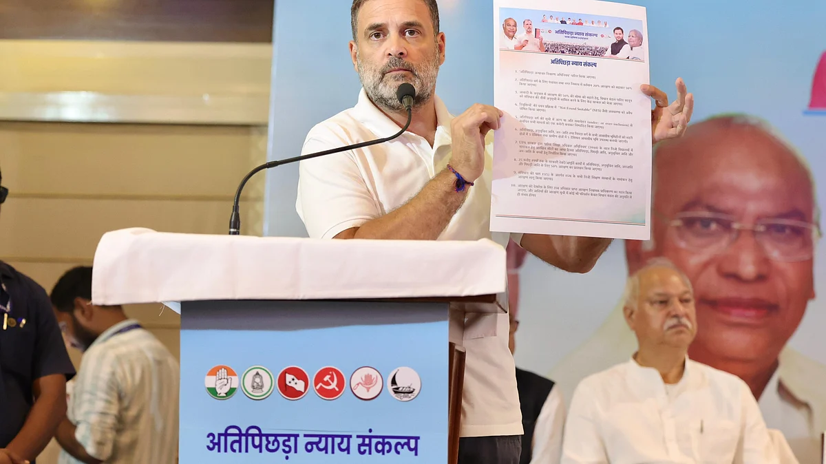 Rahul Gandhi announces the Atipichhda Nyay Sankalp