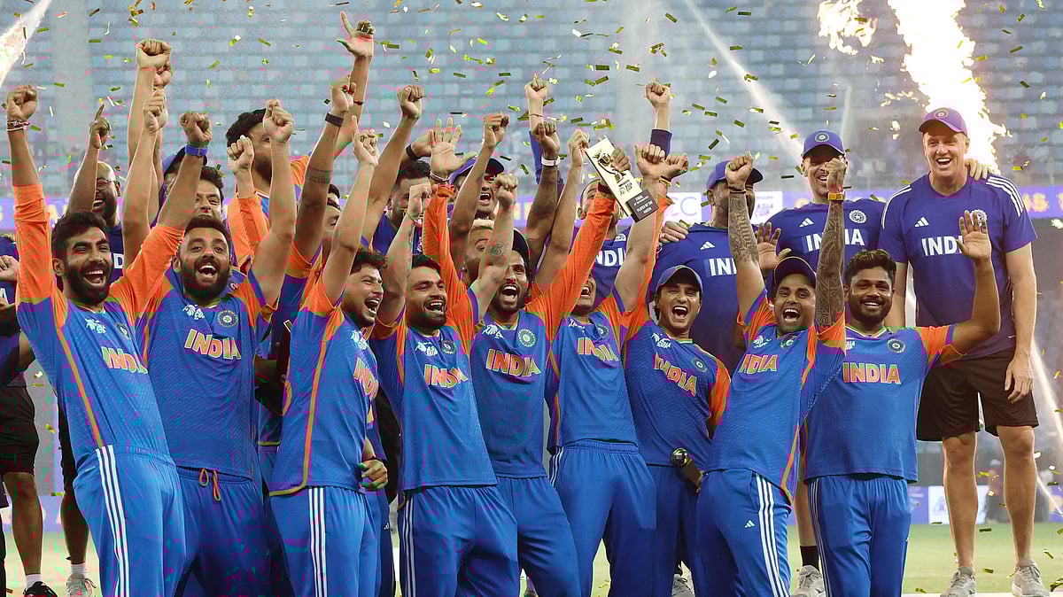 Jubilant Team India bask in glory after clinching the Asia Cup crown.