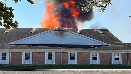 Michigan church on fire after the deadly attack