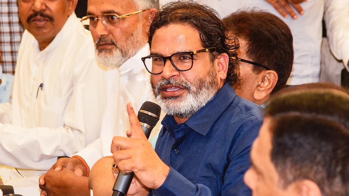 Jan Suraaj Party chief Prashant Kishor at a press conference in Patna, 29 Sept