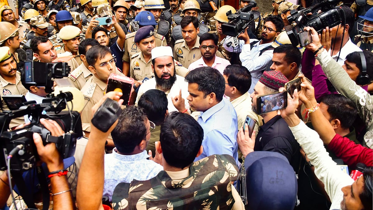 Police arrest Mohsin Raza, a relative of cleric Maulana Tauqeer Raza Khan, in Bareilly