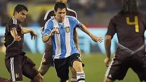 Leo Messi in action against Venezuela during a 2011 visit to Kolkata