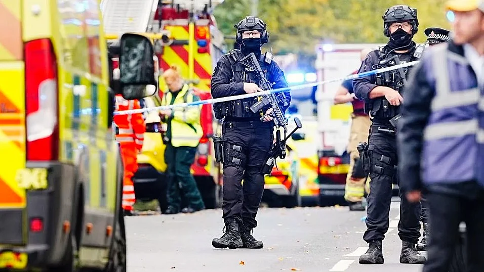 The scene of the attack in Manchester