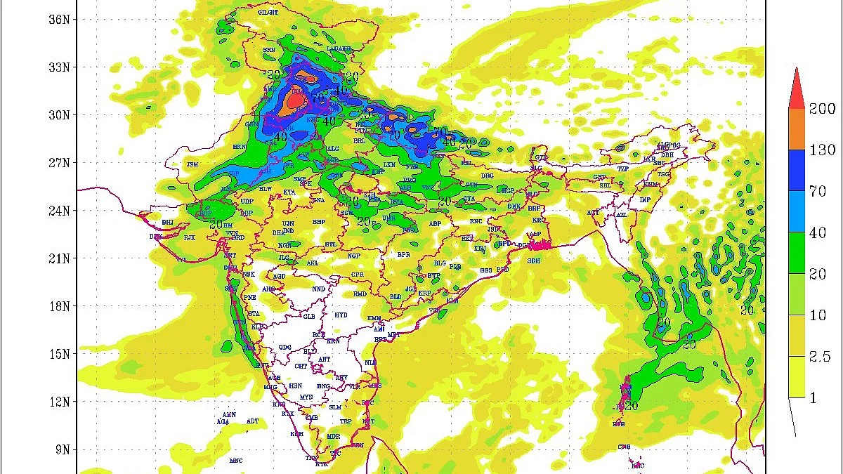 Models derived from recent satellite imagery suggest unpleasant weather for Punjab, Himachal again