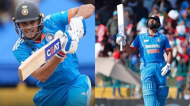 Old order changeth: Rohit Sharma (right) and Shubman Gill