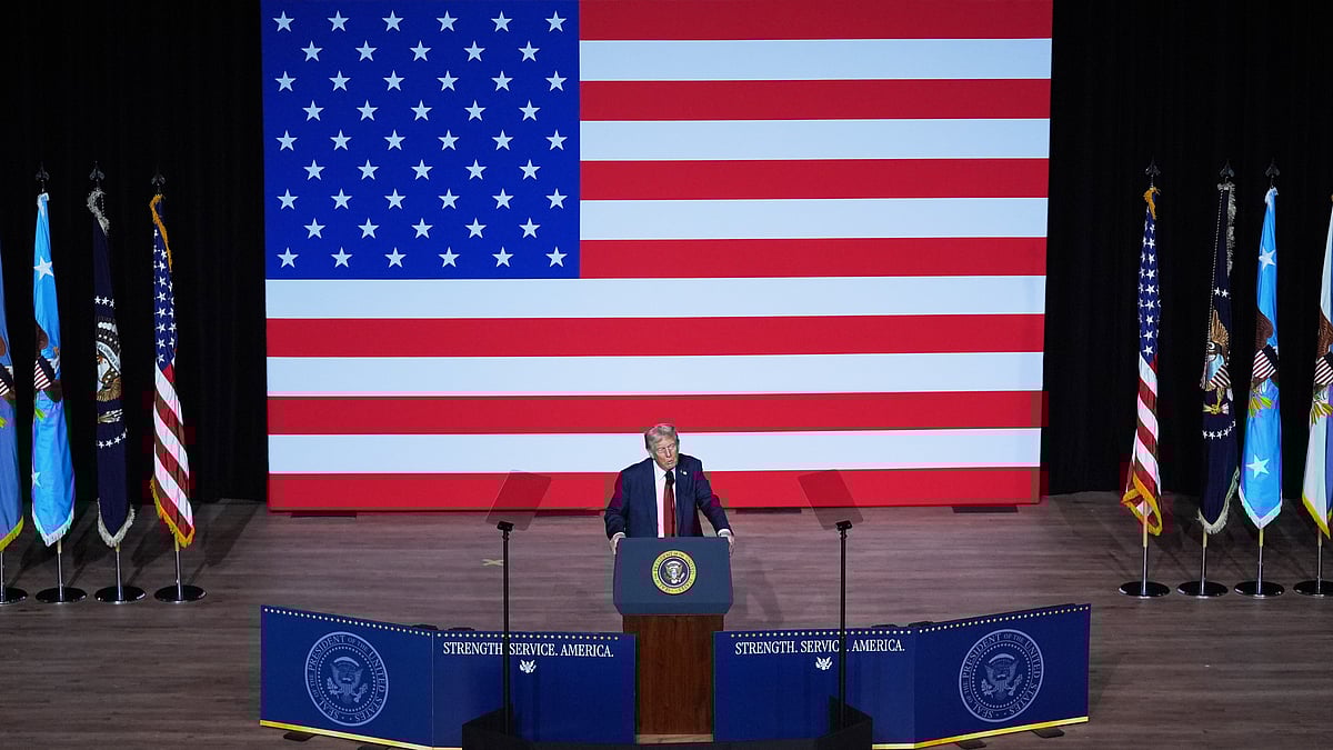 Donald Trump at Marine Corps Base Quantico