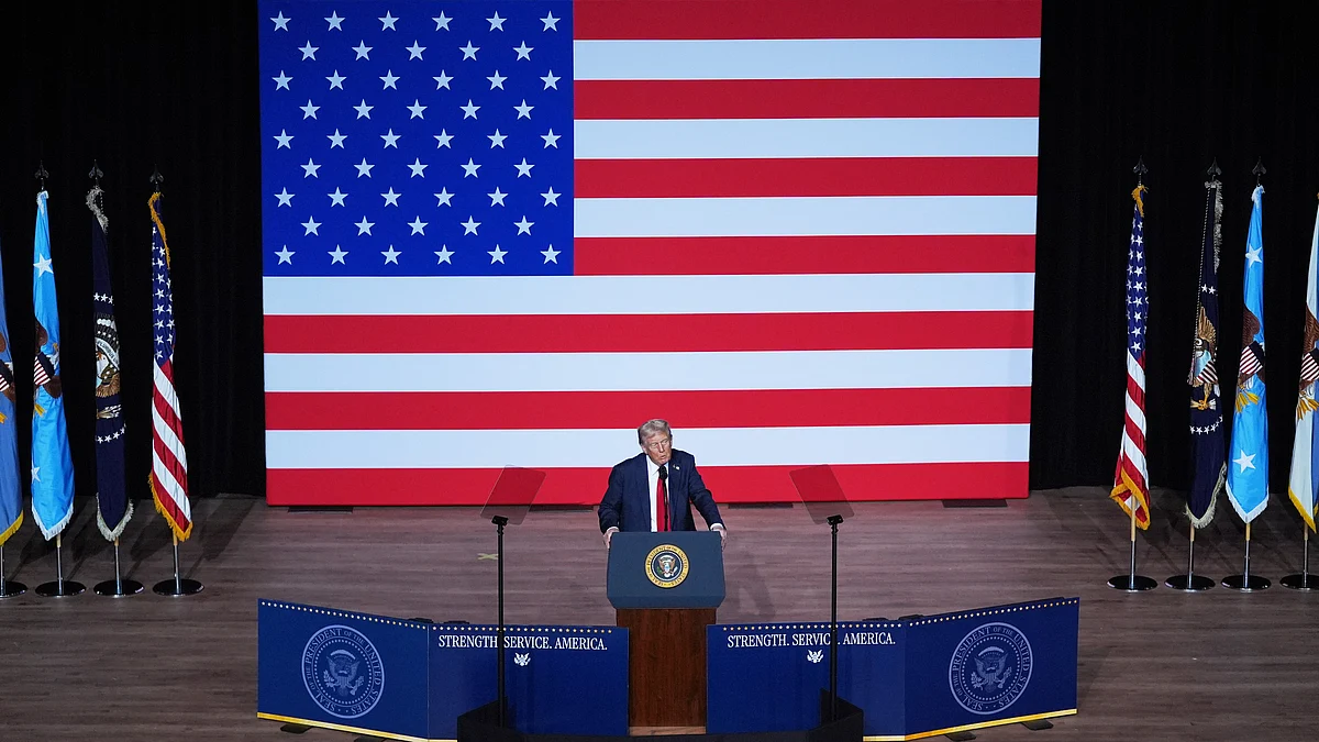 Donald Trump at Marine Corps Base Quantico