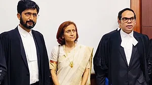 Gitanjali Angmo with lawyers representing Sonam Wangchuk