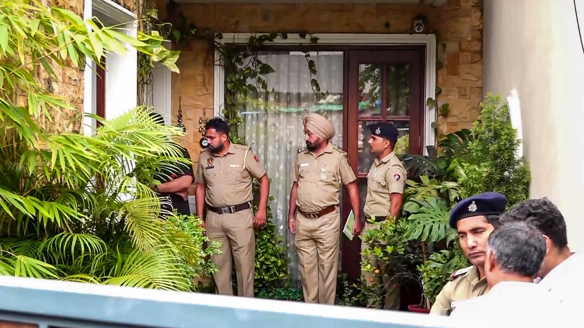 Police probe residence of Haryana ADGP Y Puran Kumar in Chandigarh.