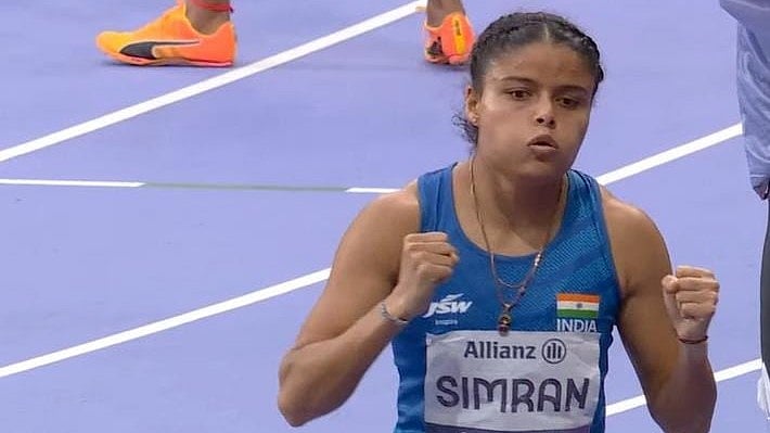 Sprinter Simran Sharma.