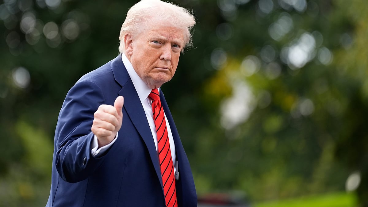 Donald Trump at White House on 10 October.