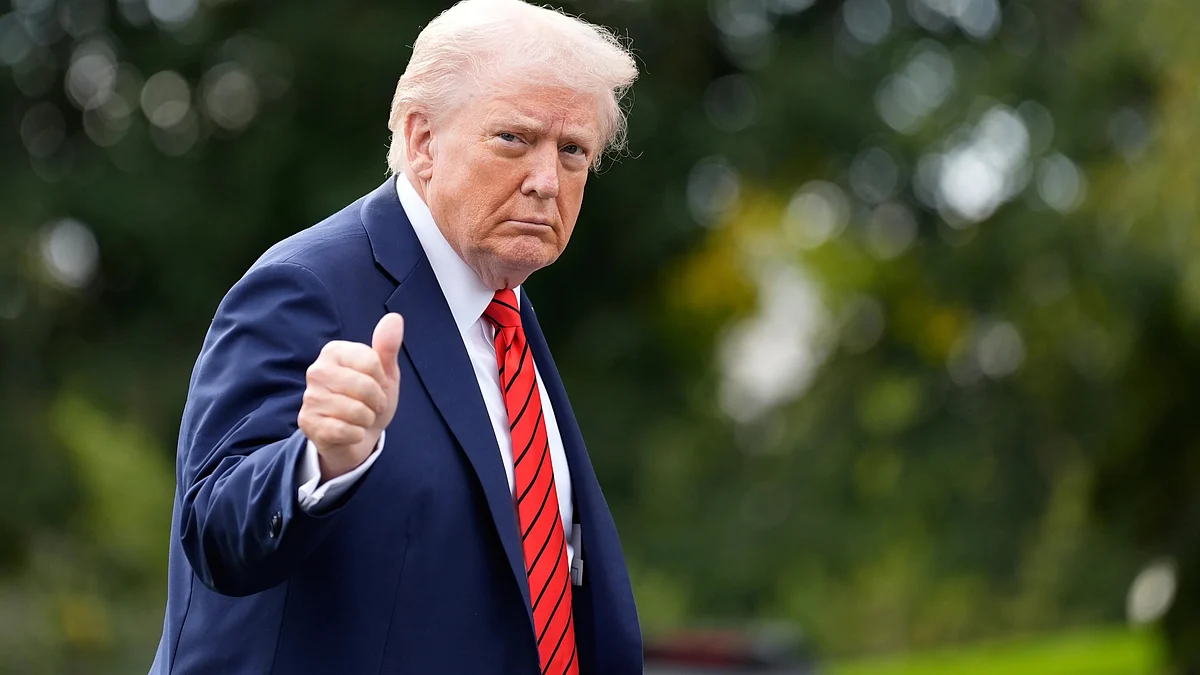 Donald Trump at White House on 10 October.