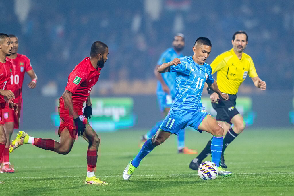 Sunil Chhetri's (blue) recall had been an ill-advised move