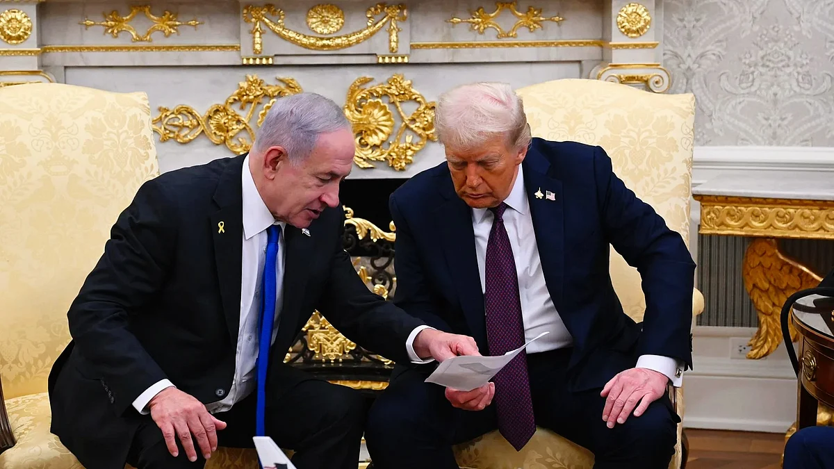 Trump discussing his Gaza plan with Netanyahu