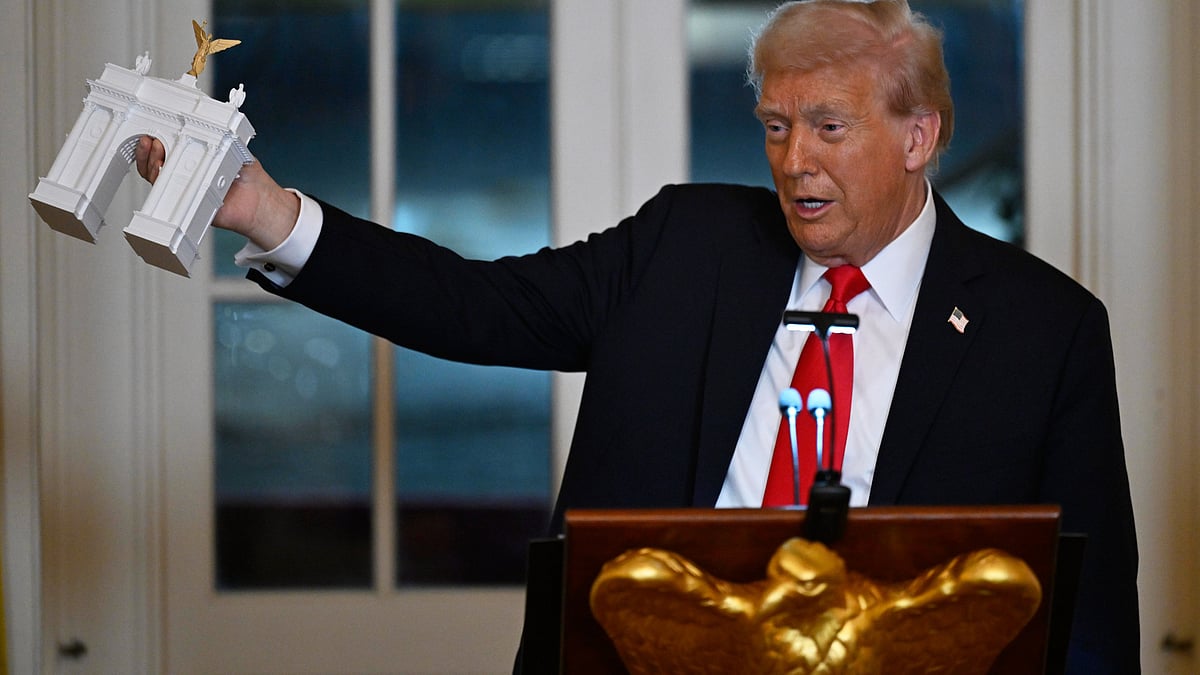 Donald Trump addresses at White House on 15 October.