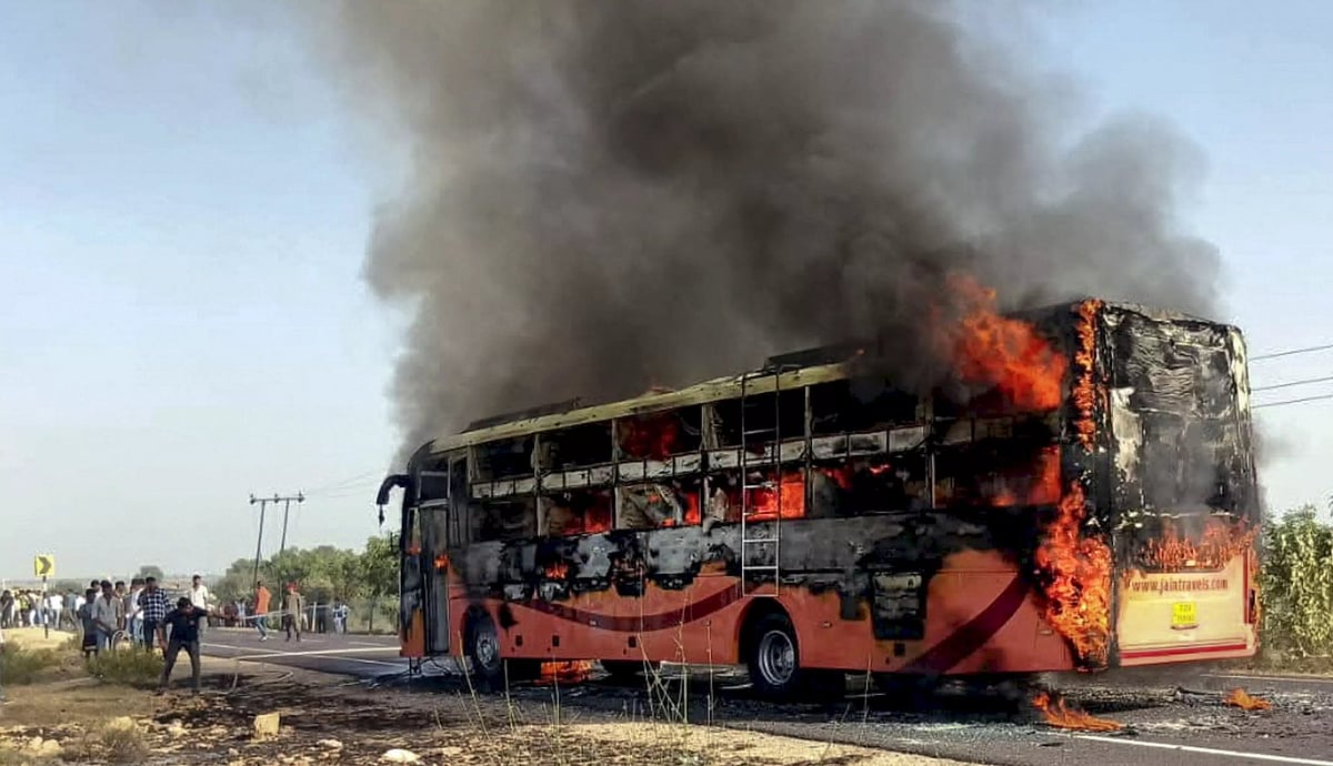 Death toll rises to 22 in Jaisalmer–Jodhpur bus blaze; SIT probes safety lapses