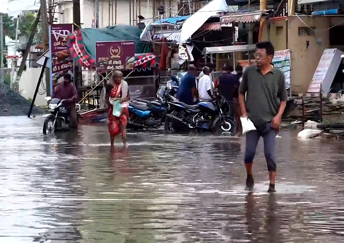A water logged street