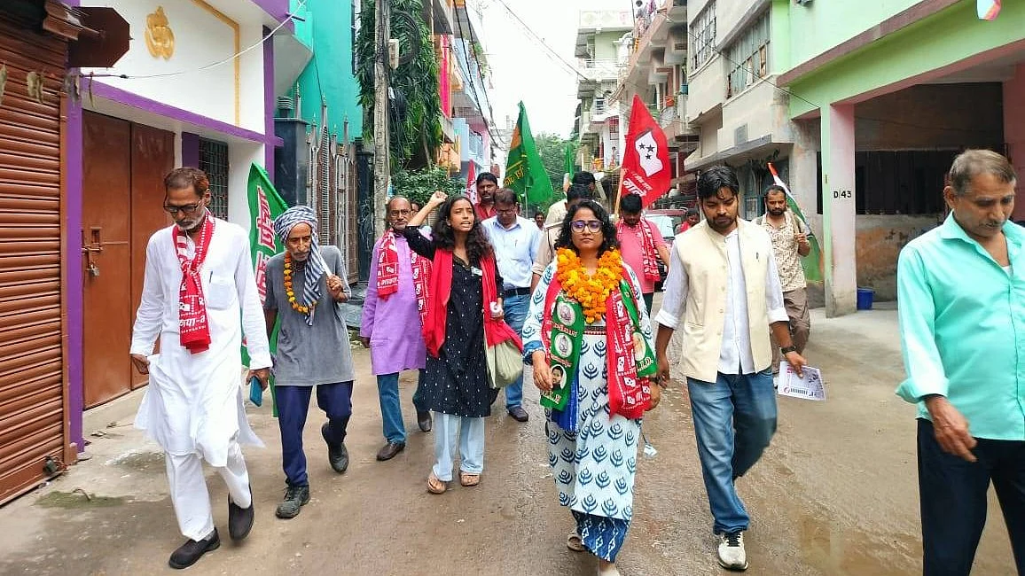 Unlike many politicians, Gautam walks on foot to meet people.