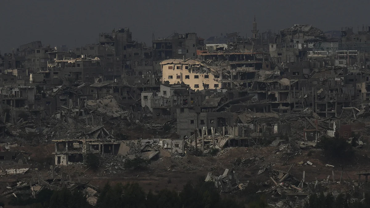 Ruined buildings bear silent witness to the devastation left by Israeli assaults in Gaza.