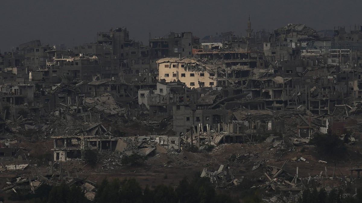 Ruined buildings bear silent witness to the devastation left by Israeli assaults in Gaza.