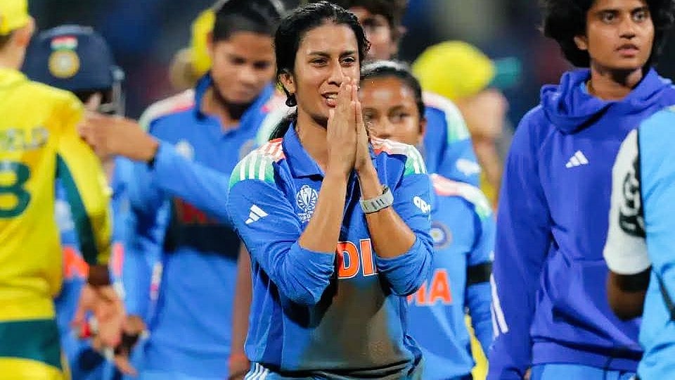 A tearful Jemimah Rodrigues after India made it to the final on Thursday
